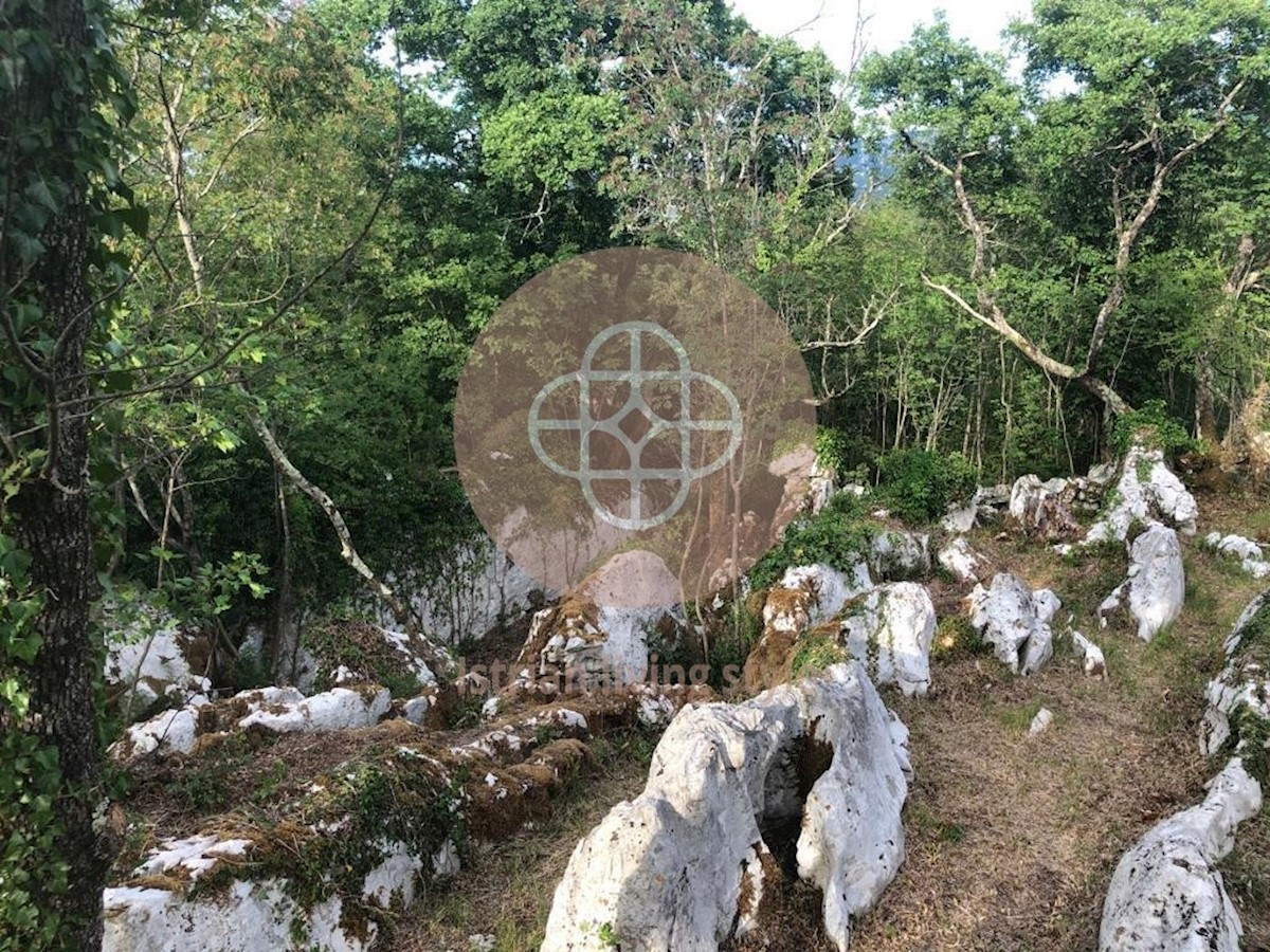 Terreno con vista sul Monte Maggiore, sull'Istria orientale, su Kršan