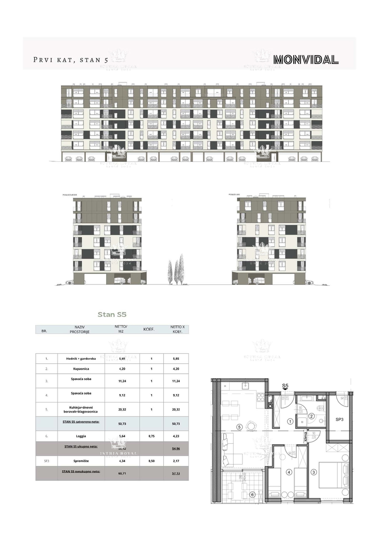 Istria, Pula, Monvidal, vendita di un moderno appartamento al 1° piano con posto auto e cantina, nuova costruzione, – "CHIAVI IN MANO".
