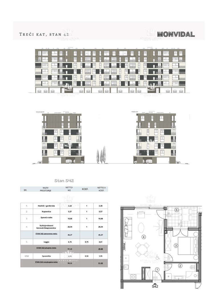 Istra, Pula, Monvidal, vendita di un moderno appartamento al 3° piano con posto auto e cantina, nuova costruzione, – &quot;CHIAVE IN MANO&quot;.