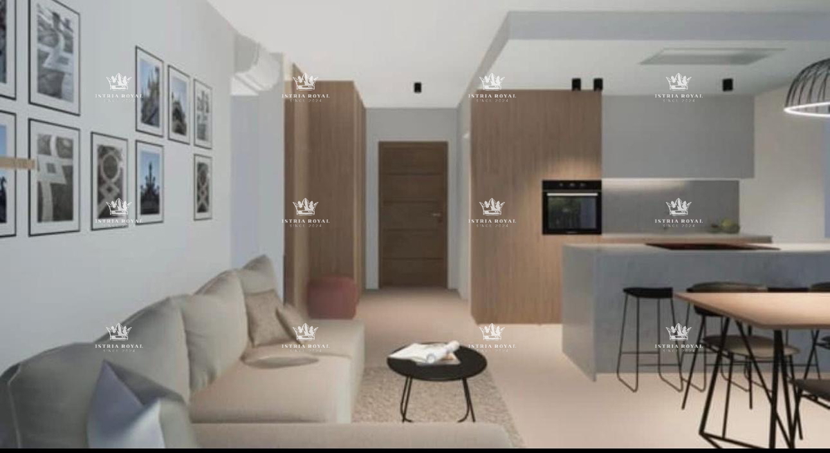 Appartamento moderno in edificio di nuova costruzione a Umago, a 400 m dal mare - 79 m², 2 camere da letto + soggiorno con angolo cottura, Istria.
