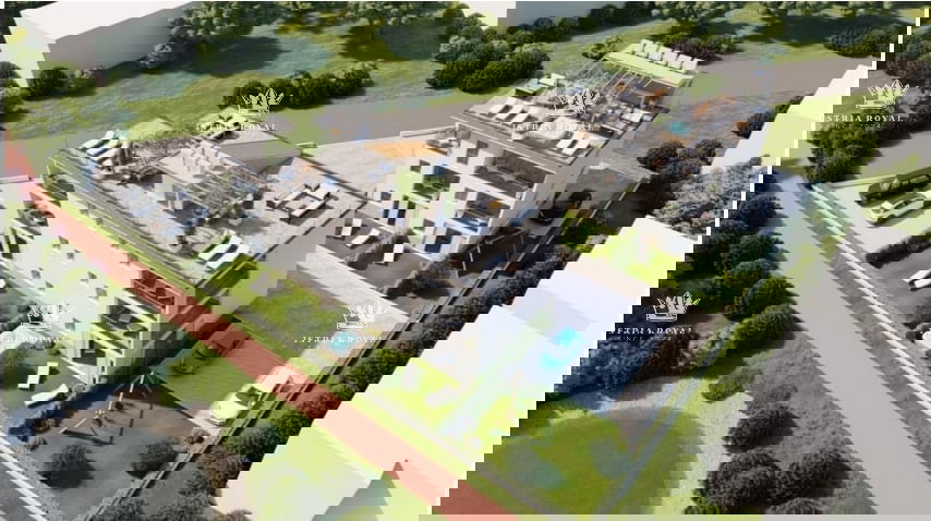 Appartamento moderno in edificio di nuova costruzione a Umago, a 400 m dal mare - 79 m², 2 camere da letto + soggiorno con angolo cottura, Istria.