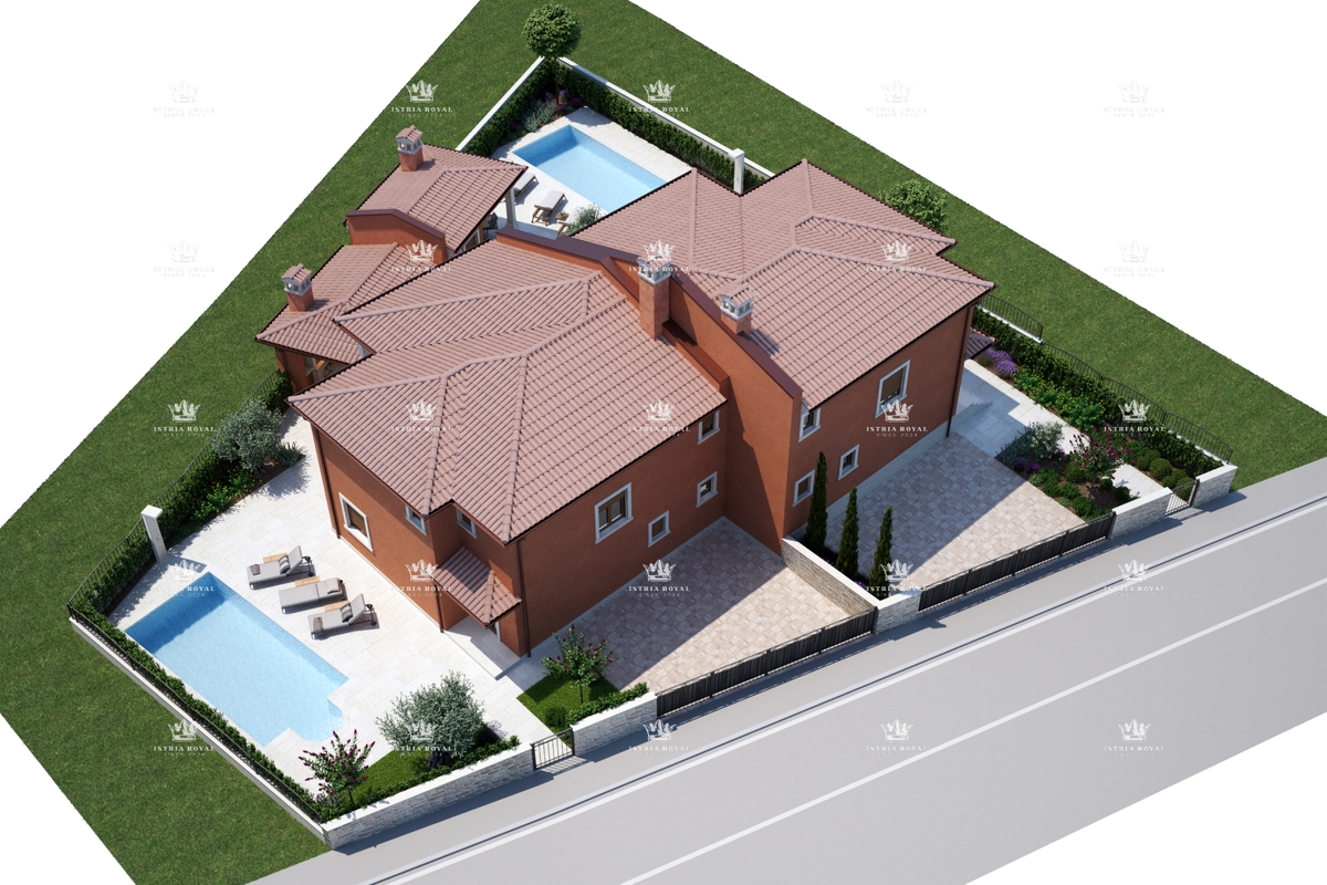 Vendita Duplex Casa a Momjan, Istria – Nuova Costruzione, Piscina, Giardino e Privacy!