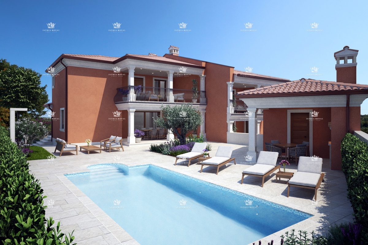Vendita Duplex Casa a Momjan, Istria – Nuova Costruzione, Piscina, Giardino e Privacy!
