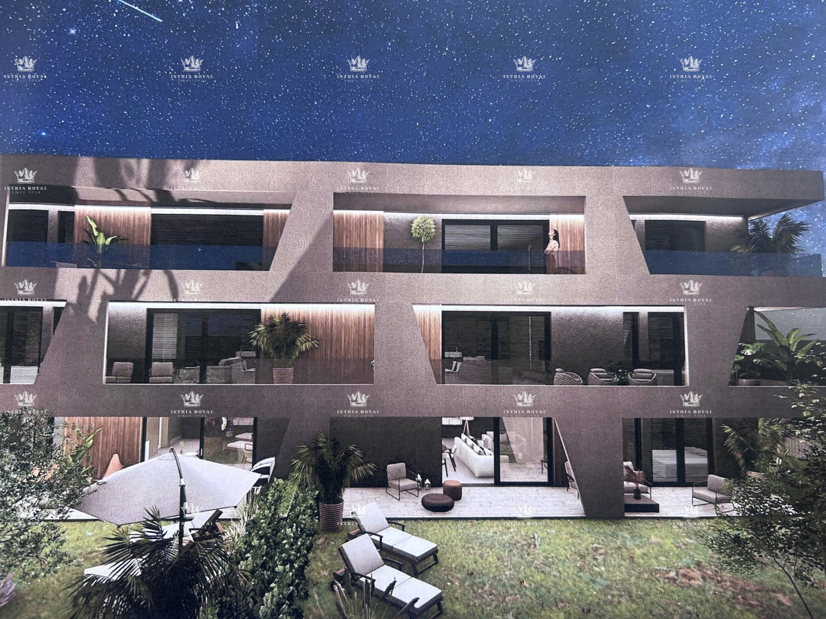 Vendita appartamento 64,77 m² a Umago – 2 camere da letto + soggiorno con angolo cottura, terrazza 10,80 m², posizione tranquilla, Istria.