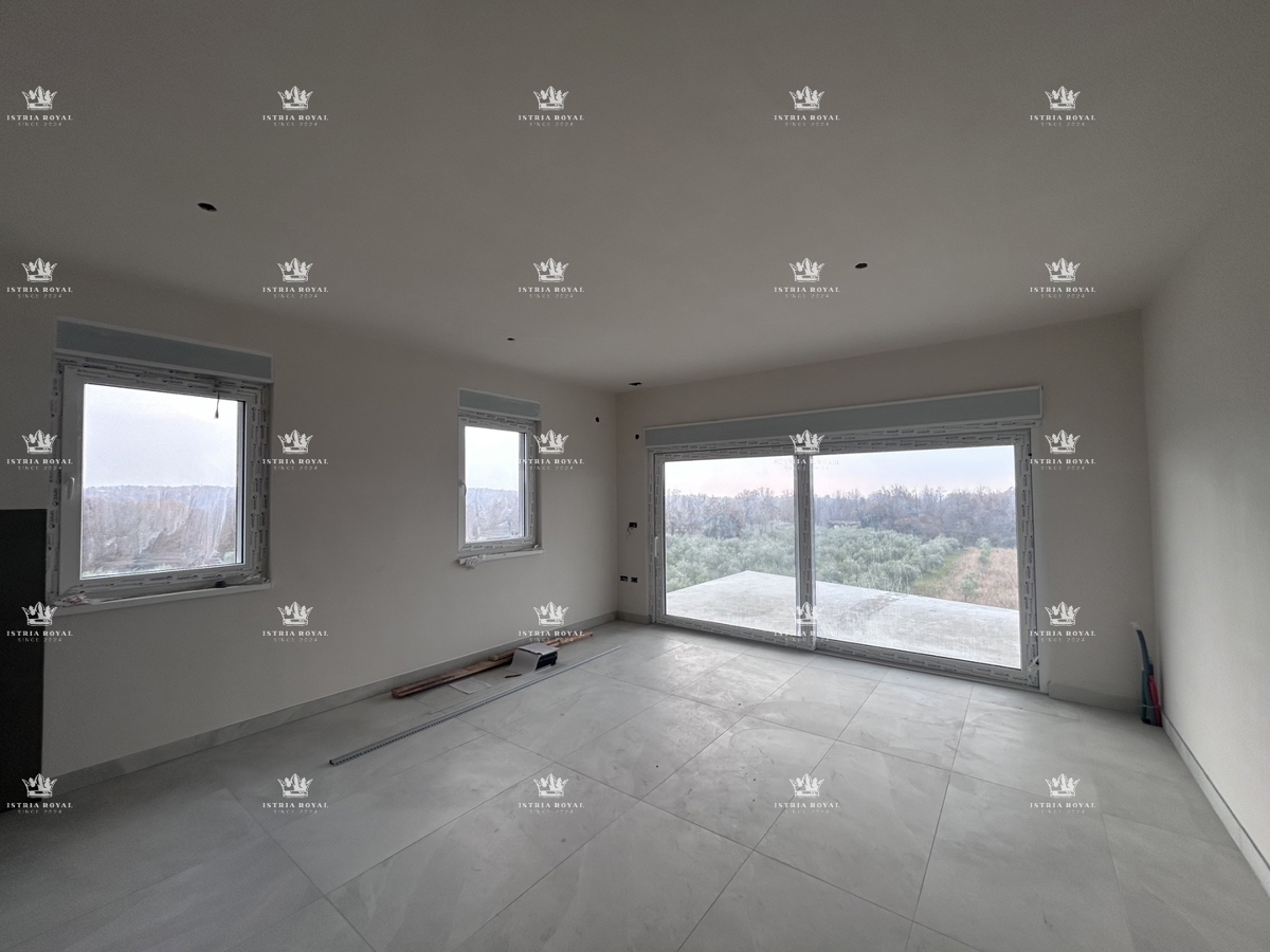 Istria, Umag, appartamento 64m2, 2 camere da letto + soggiorno, garage, ripostiglio, piscina, secondo piano