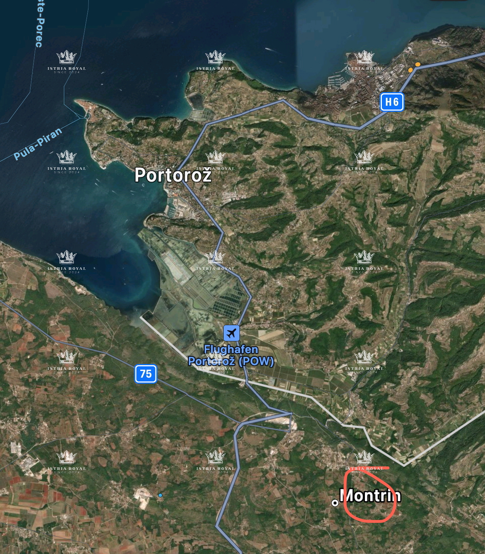 Terreno edificabile di 854 m² a Kaštel – Natura, Maslenik, Vicinanza al confine!