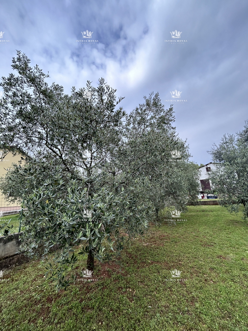 Istria, periferia di Umago, casa di 420 m2 con terrazze, terreno di 1644 m2, 2 garage, vista mare