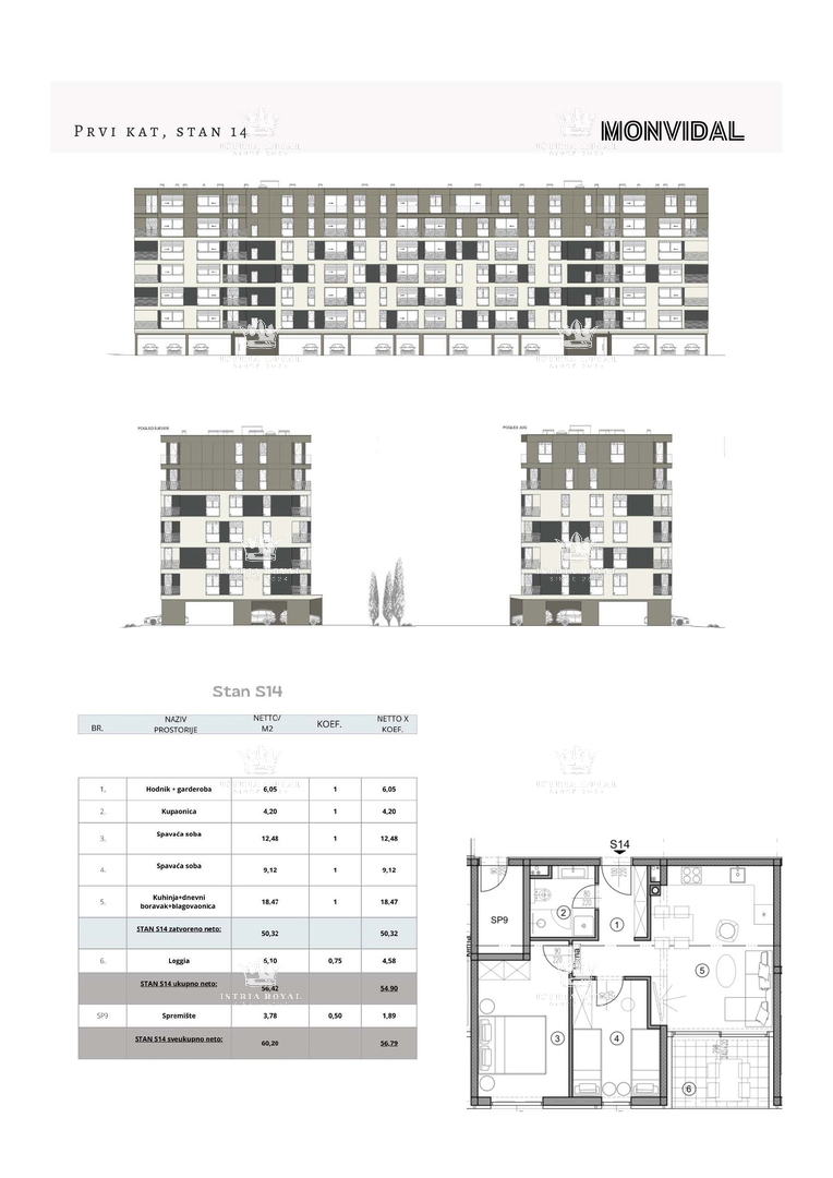 Istria, Pula, Monvidal, vendita di un moderno appartamento al primo piano con posto auto e cantina, nuova costruzione, – "CHIAVE IN MANO".
