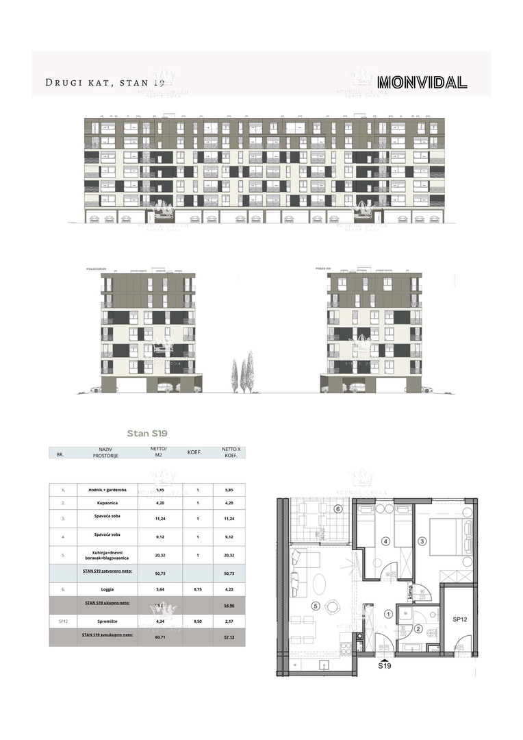 Istria, Pula, Monvidal, vendita di un moderno appartamento al 2° piano con posto auto e cantina, nuova costruzione, – "CHIAVE IN MANO".