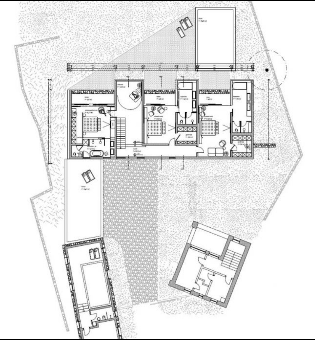 Istra, Pazin, vendita di terreno edificabile, progetto per una casa con piscina, parzialmente costruita.