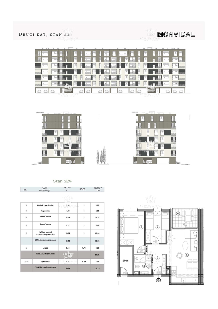 Istria, Pula, Monvidal, vendita di un moderno appartamento al 2° piano con posto auto e cantina, nuova costruzione, – &quot;CHIAVE IN MANO&quot;.