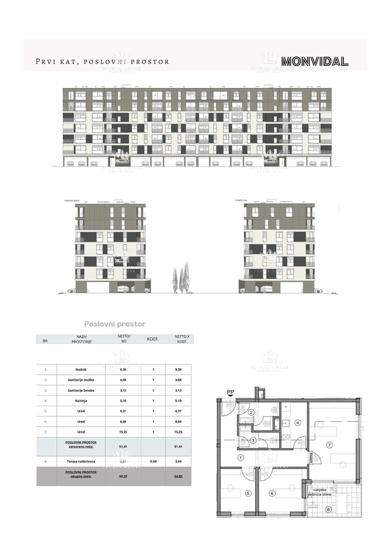 Spazio commerciale in posizione attraente in nuova costruzione - Investimento ideale, Istria, PULA!!