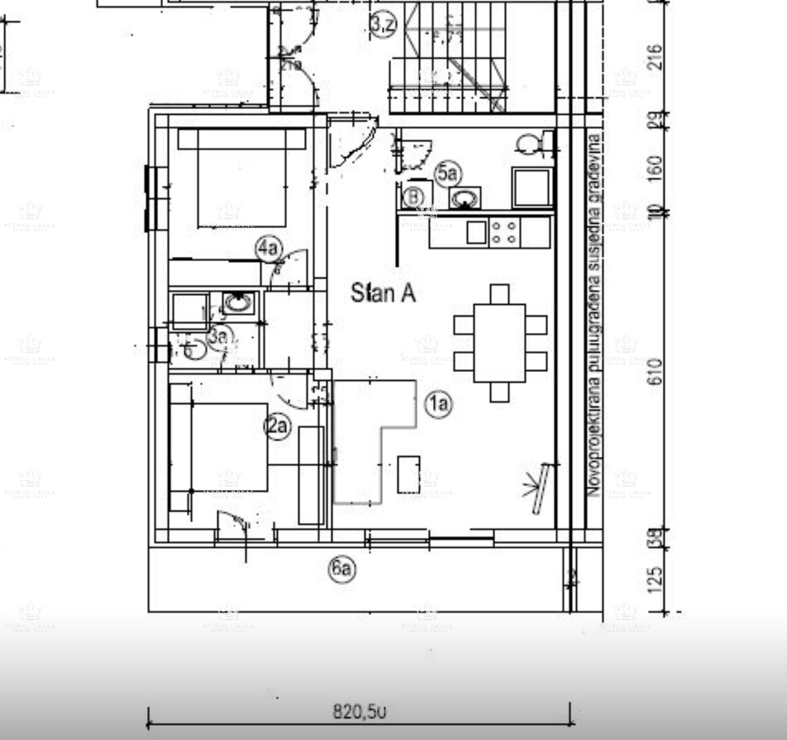 Umag, appartamento 66m2, 2 camere da letto + soggiorno, vista mare aperta, posto auto, terrazza