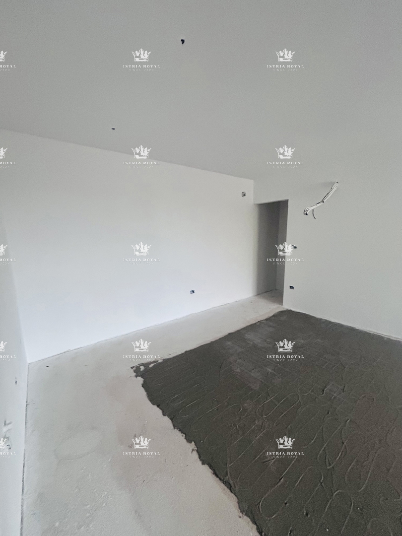 Umag, appartamento 66m2, 2 camere da letto + soggiorno, vista mare aperta, posto auto, terrazza