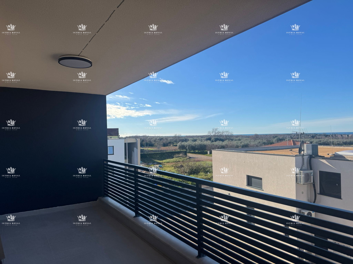 Istra, Finida, appartamento 1SS+DB, 45m2, terrazza 20m2, 2 posti auto, vista mare