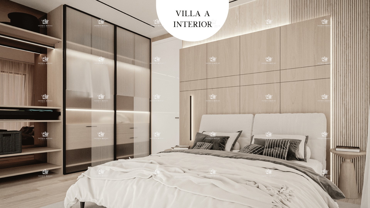 Istria, Umago, vendita di una lussuosa villa in seconda fila dal mare - 100m.