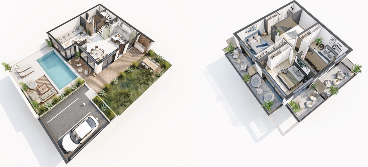 Istria, Umago, vendita di una lussuosa villa in seconda fila dal mare - 100m.