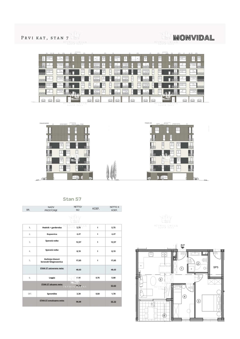 Istria, Pula, Monvidal, vendita di un moderno appartamento al primo piano con posto auto e cantina, nuova costruzione, – "CHIAVI IN MANO".