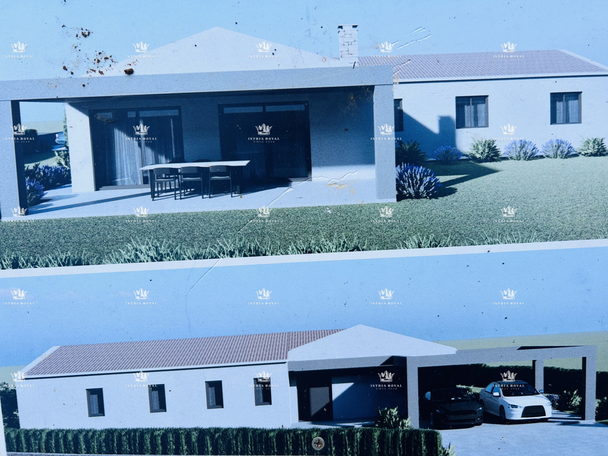 Istria, Karojba – Terreno edificabile di 1450 m² con progetto e permesso di costruire