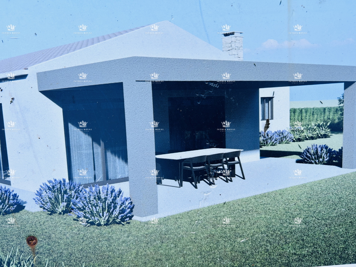 Istria, Karojba – Terreno edificabile di 1450 m² con progetto e permesso di costruire