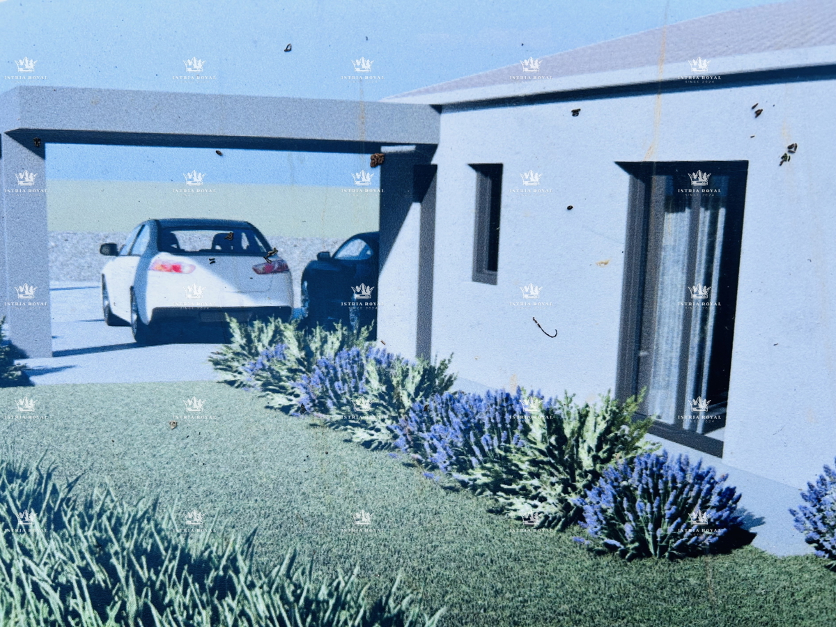 Istria, Karojba – Terreno edificabile di 1450 m² con progetto e permesso di costruire