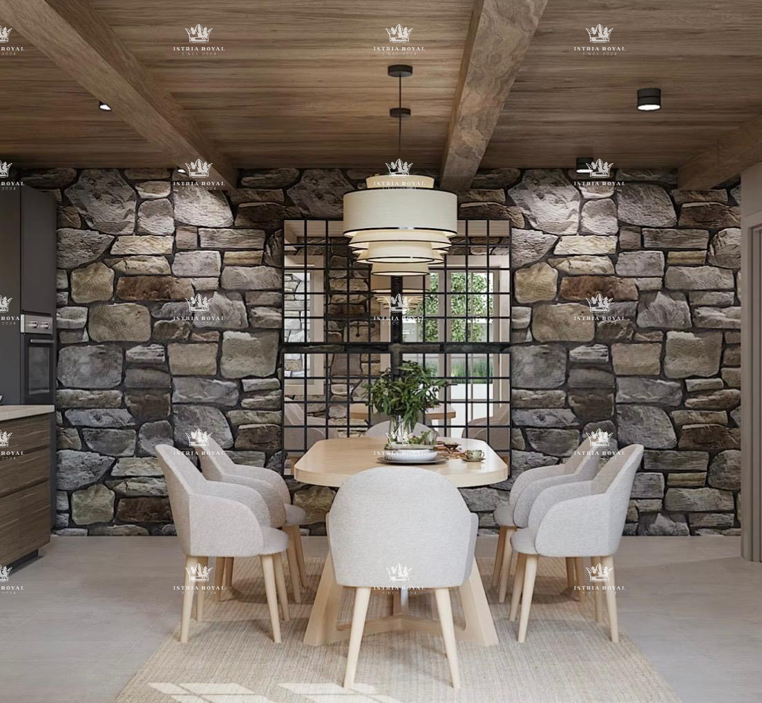 Istra, Kastelir, Rojci, casa antica istriana ristrutturata di 183 m2 con piscina, terreno di 153 m2, vista mare, cantina per vino, sauna