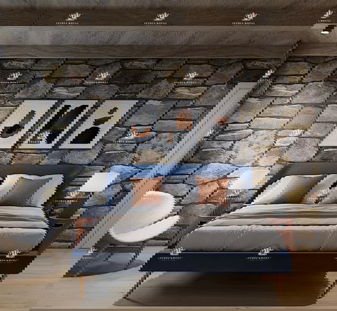 Istra, Kastelir, Rojci, casa antica istriana ristrutturata di 183 m2 con piscina, terreno di 153 m2, vista mare, cantina per vino, sauna