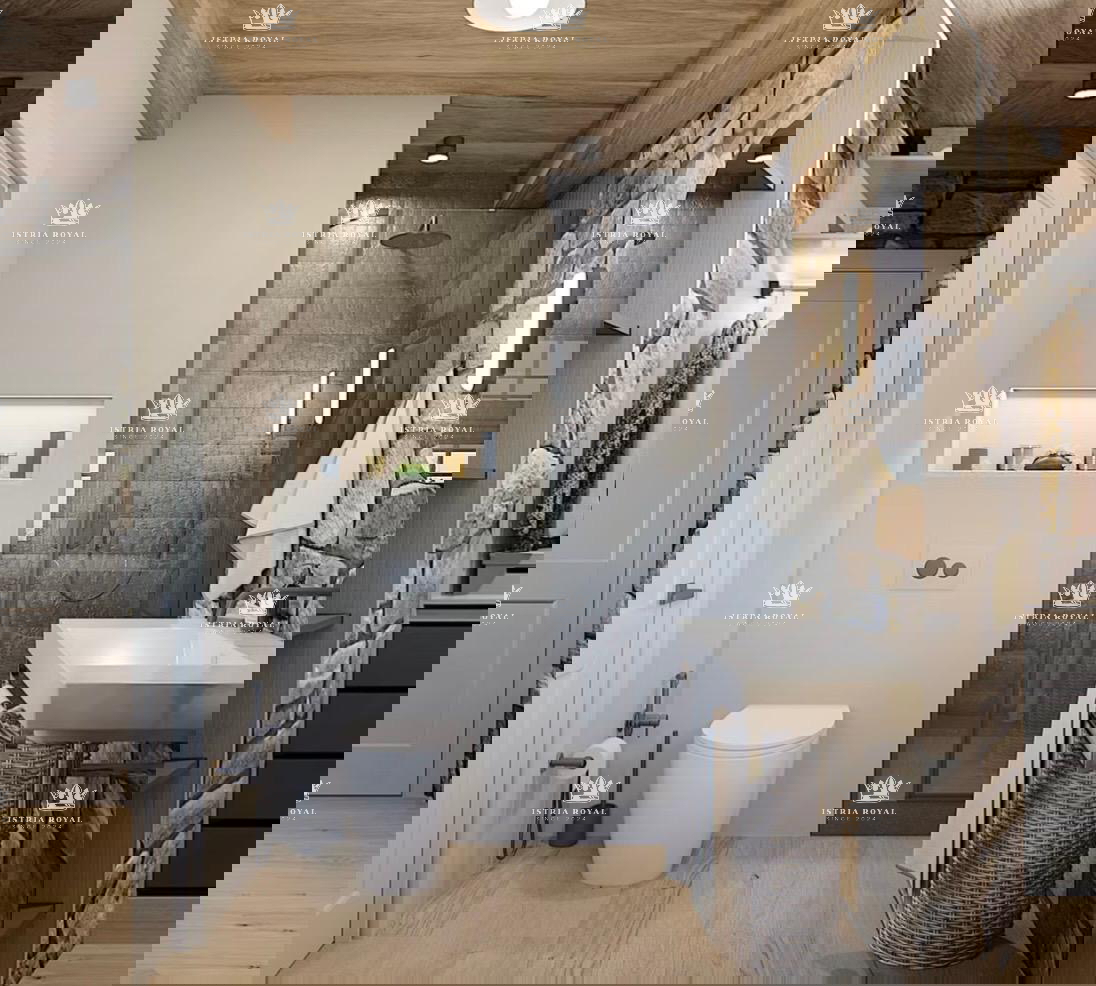 Istra, Kastelir, Rojci, casa antica istriana ristrutturata di 183 m2 con piscina, terreno di 153 m2, vista mare, cantina per vino, sauna