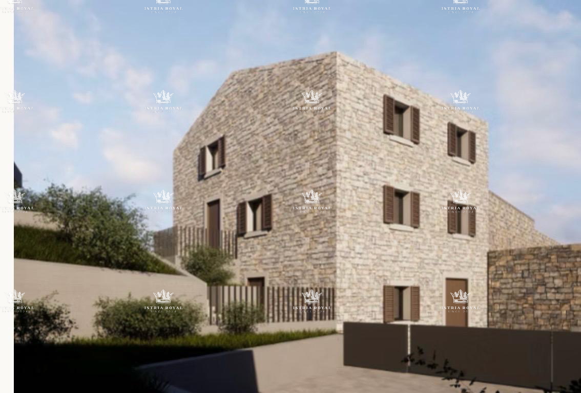 Istra, vicino a Oprtlja, Kalegarići, terreno edificabile di 3042 m2 per 4 ville, tutta l'infrastruttura nelle immediate vicinanze, posizione eccellente