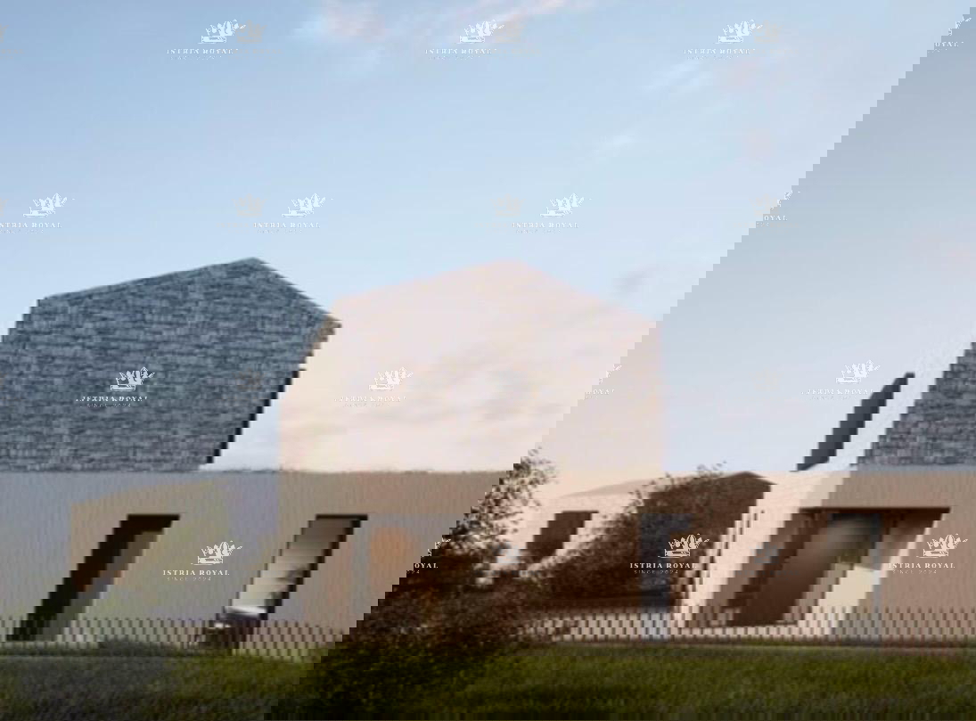 Istra, vicino a Oprtlja, Kalegarići, terreno edificabile di 3042 m2 per 4 ville, tutta l'infrastruttura nelle immediate vicinanze, posizione eccellente