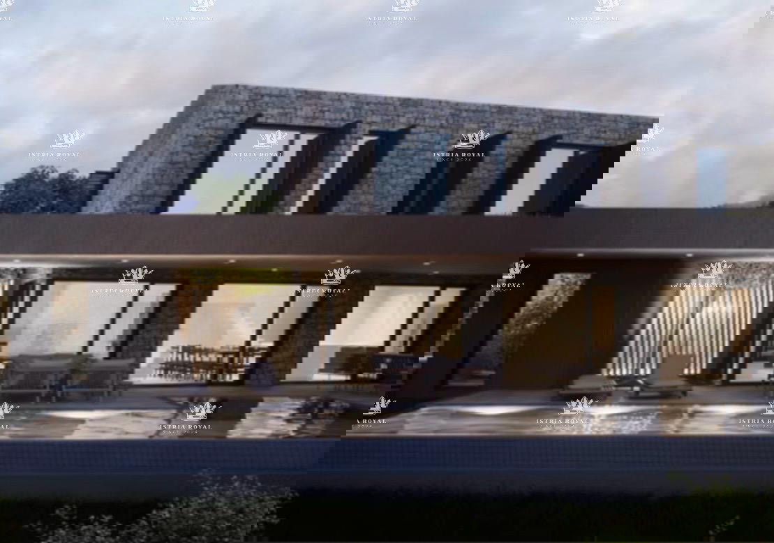 Istra, vicino a Oprtlja, Kalegarići, terreno edificabile di 3042 m2 per 4 ville, tutta l'infrastruttura nelle immediate vicinanze, posizione eccellente