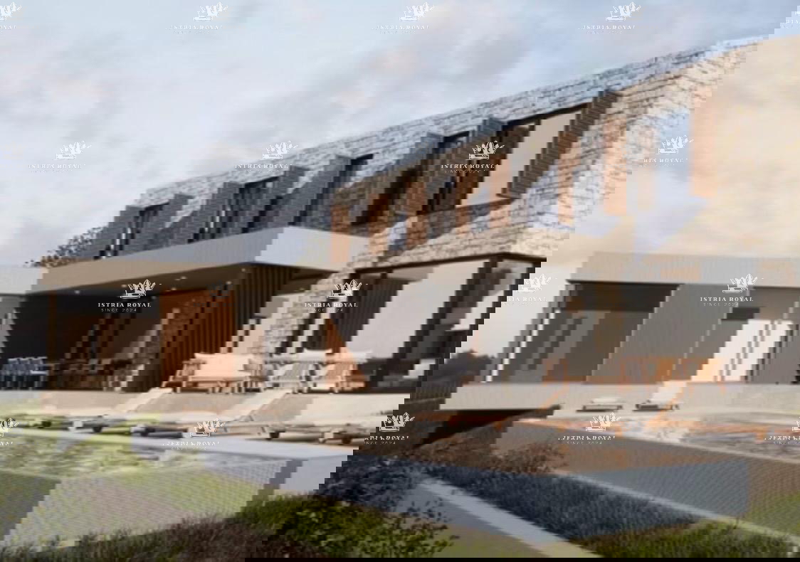 Istra, vicino a Oprtlja, Kalegarići, terreno edificabile di 3042 m2 per 4 ville, tutta l'infrastruttura nelle immediate vicinanze, posizione eccellente