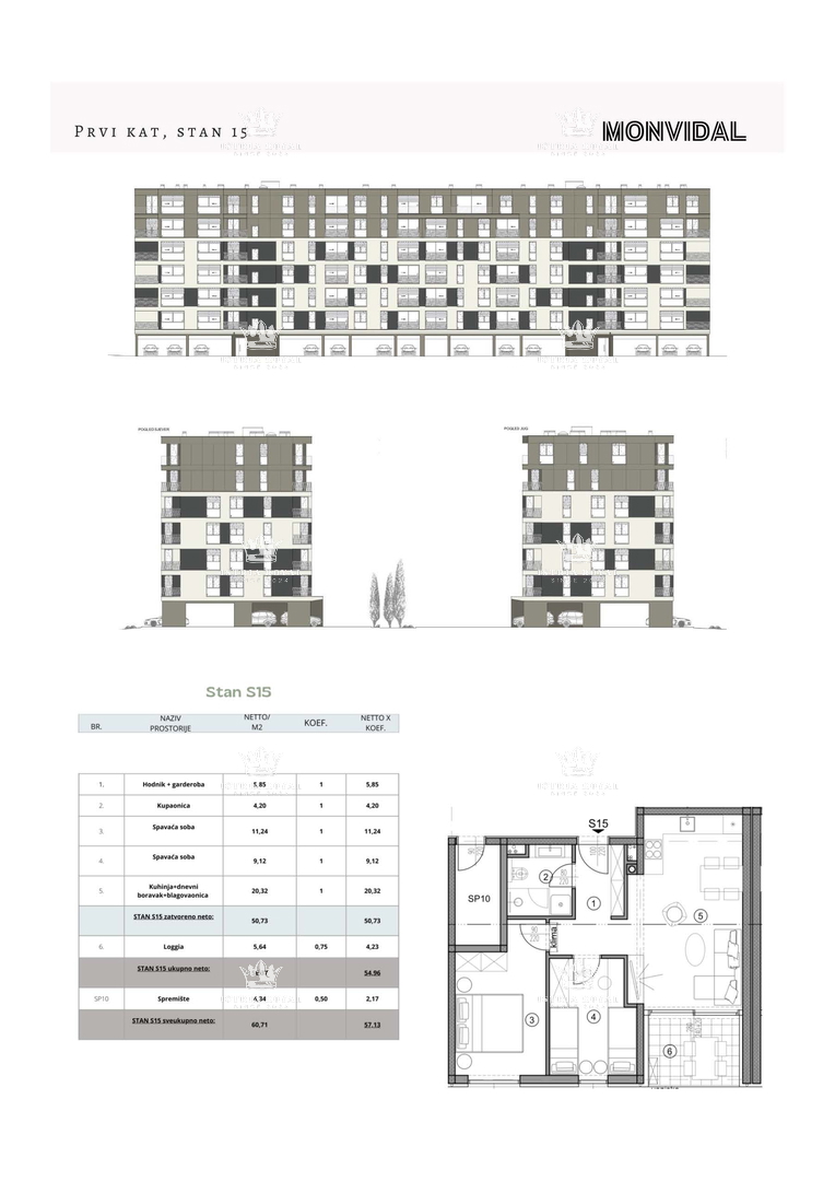 Istria, Pula, Monvidal, vendita di un moderno appartamento al primo piano con posto auto e cantina, nuova costruzione, – "CHIAVE IN MANO".