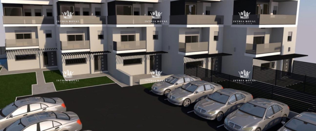 Istria, Poreč, vendita nuova costruzione di case 130m2 a schiera, Poreč – 250m dal mare, 4SS+DB, ascensore, vista mare.