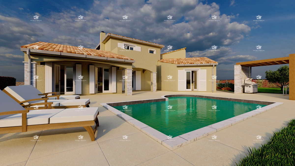 Villa di lusso con piscina e ampio giardino – Istria, Buje, Kaštel.