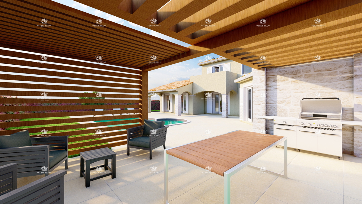 Villa di lusso con piscina e ampio giardino – Istria, Buje, Kaštel.