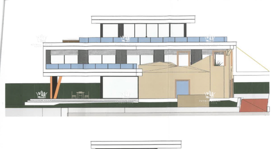 Istria, Savudrija, terreno edificabile, 1.035 m2, vendita, progetto preliminare