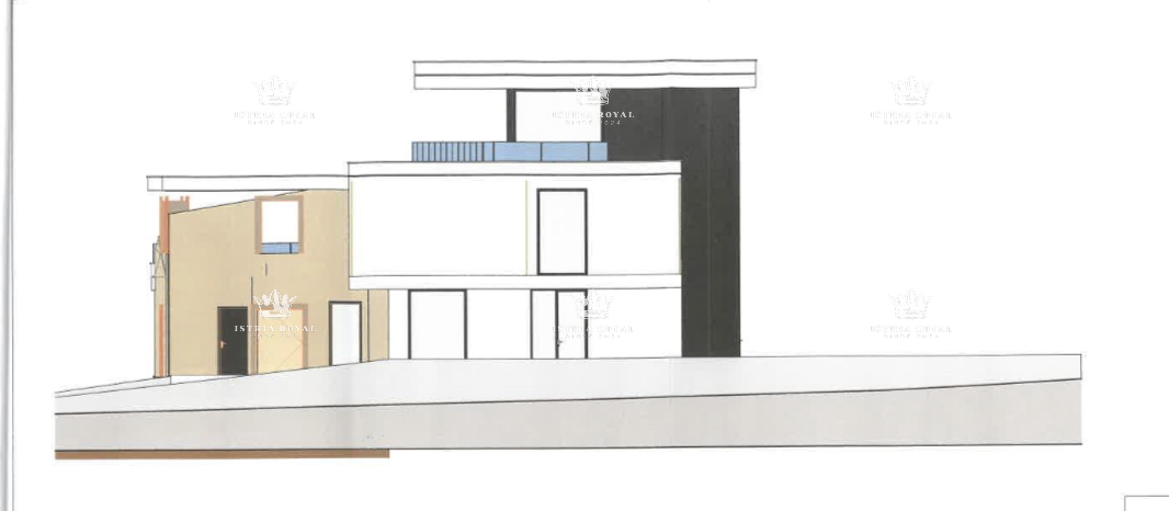 Istria, Savudrija, terreno edificabile, 1.035 m2, vendita, progetto preliminare