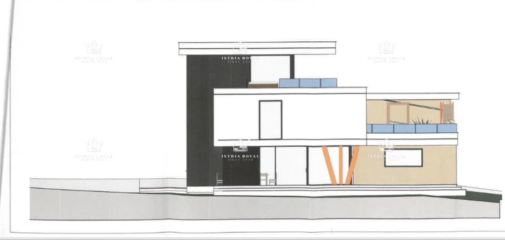 Istria, Savudrija, terreno edificabile, 1.035 m2, vendita, progetto preliminare