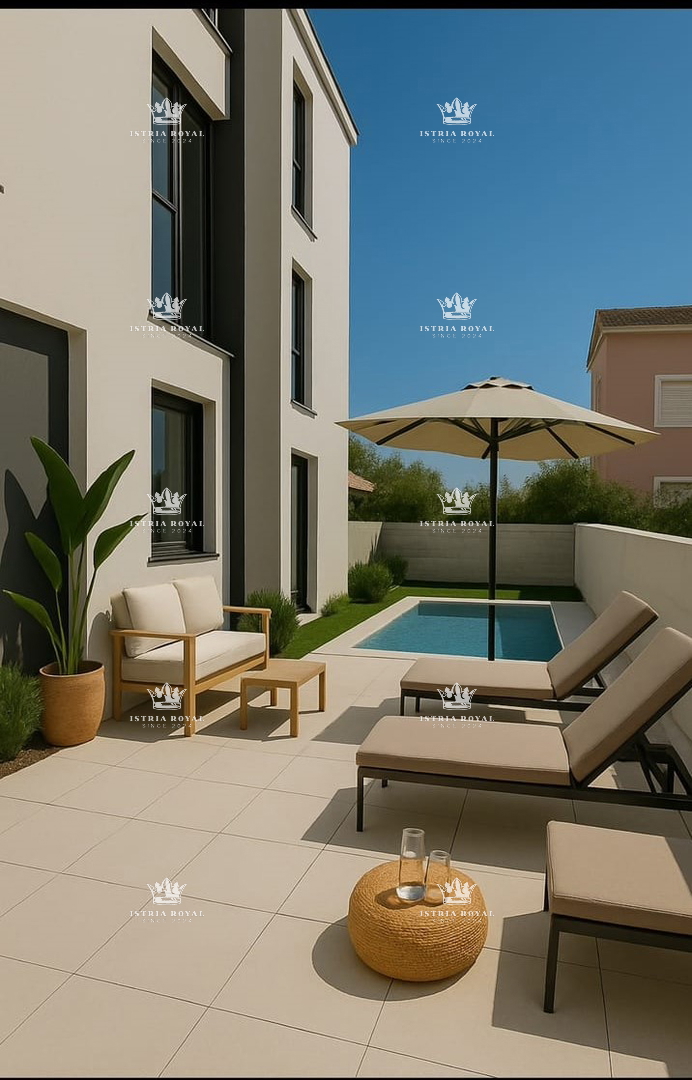 Istra, Medulin, appartamento in nuova costruzione con piscina e giardino