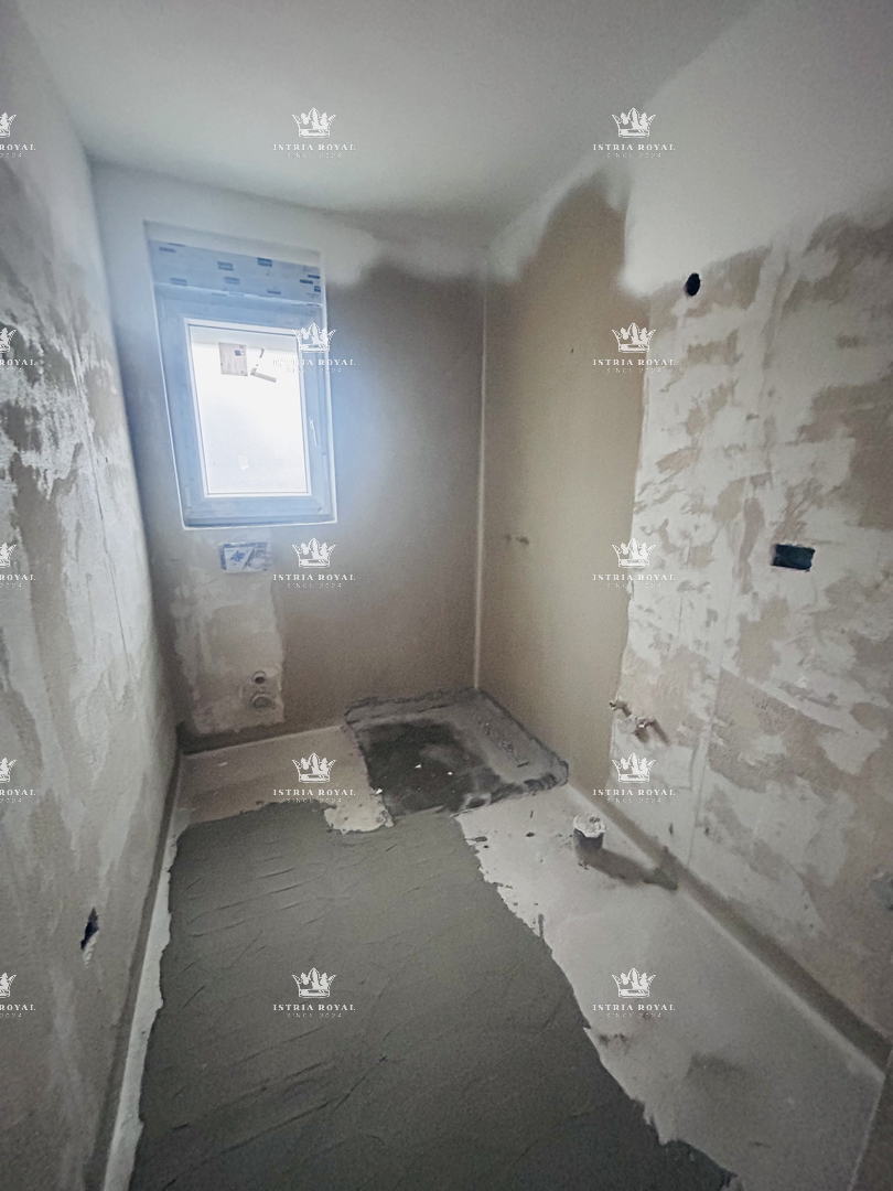 Umag, appartamento 72m2, 2 camere da letto + soggiorno con angolo cottura, parcheggio, vista mare, nuova costruzione