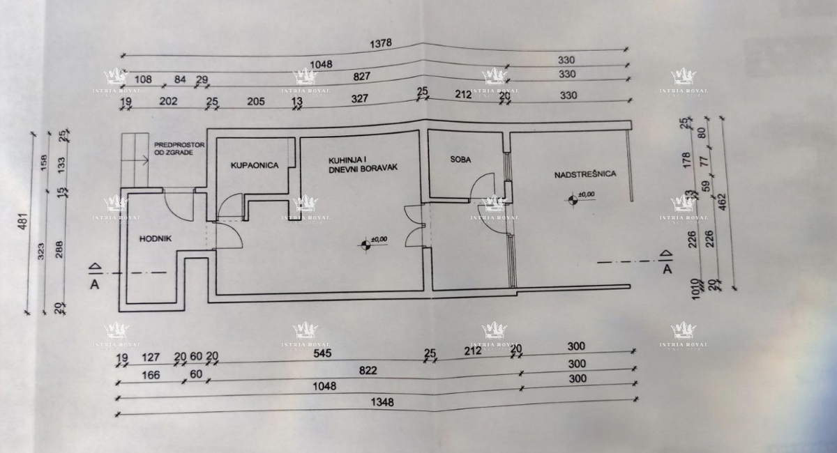 Istra, Mareda, appartamento 55m2, 2 camere da letto + soggiorno, giardino 41m2, 150m dalla spiaggia, piano terra