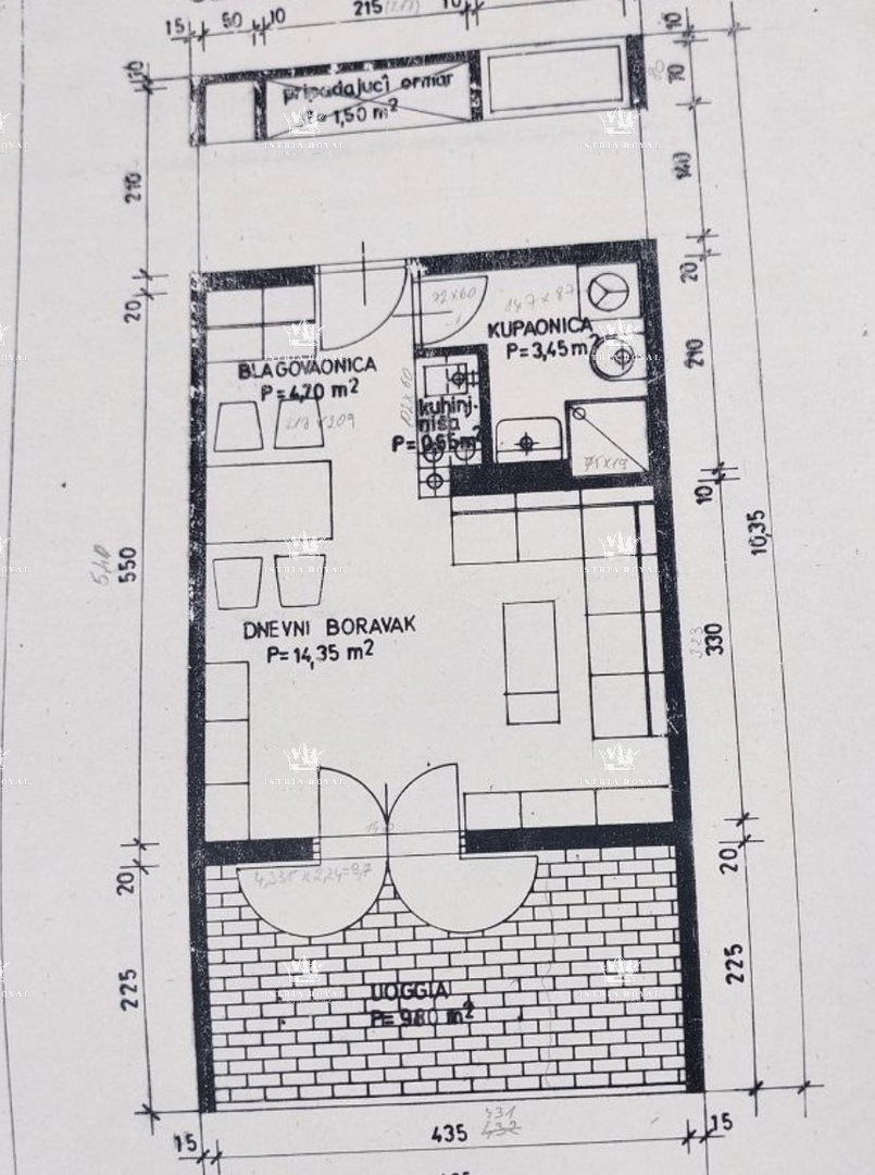 Istra, Mareda, appartamento 55m2, 2 camere da letto + soggiorno, giardino 41m2, 150m dalla spiaggia, piano terra