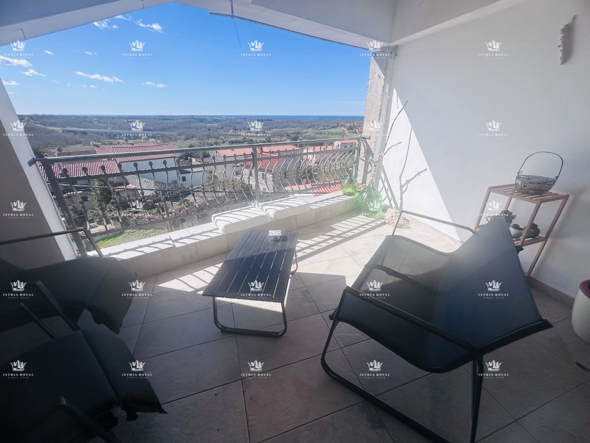 Istra, Brtonigla, appartamento 102,19 m², 2 camere da letto + soggiorno, terrazza, vista mare