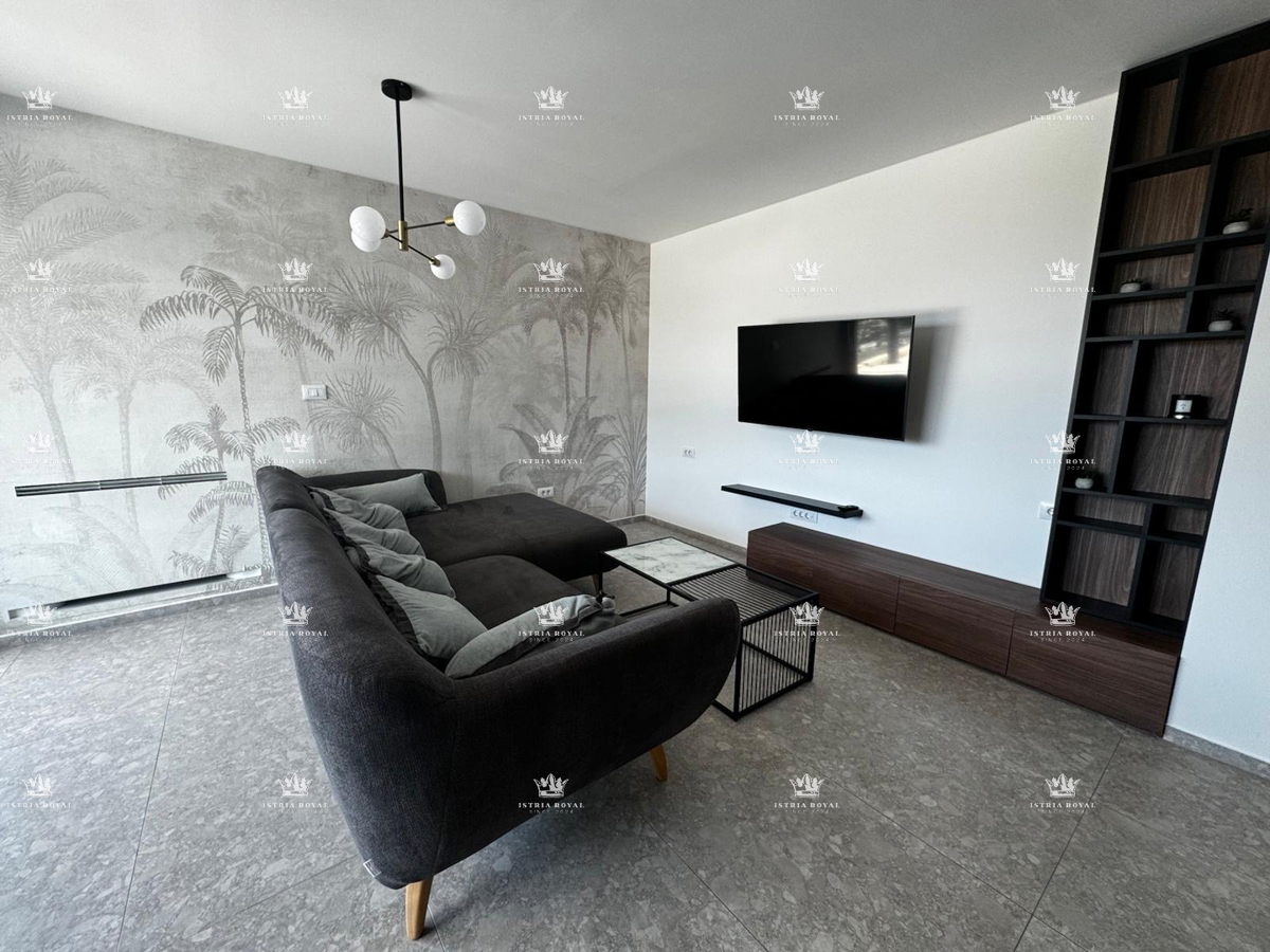 Istria, Poreč, Nova Vas, appartamento 96 m2, piscina privata, 3 camere da letto + soggiorno, nuova costruzione, 2 posti auto, vendita, occasione