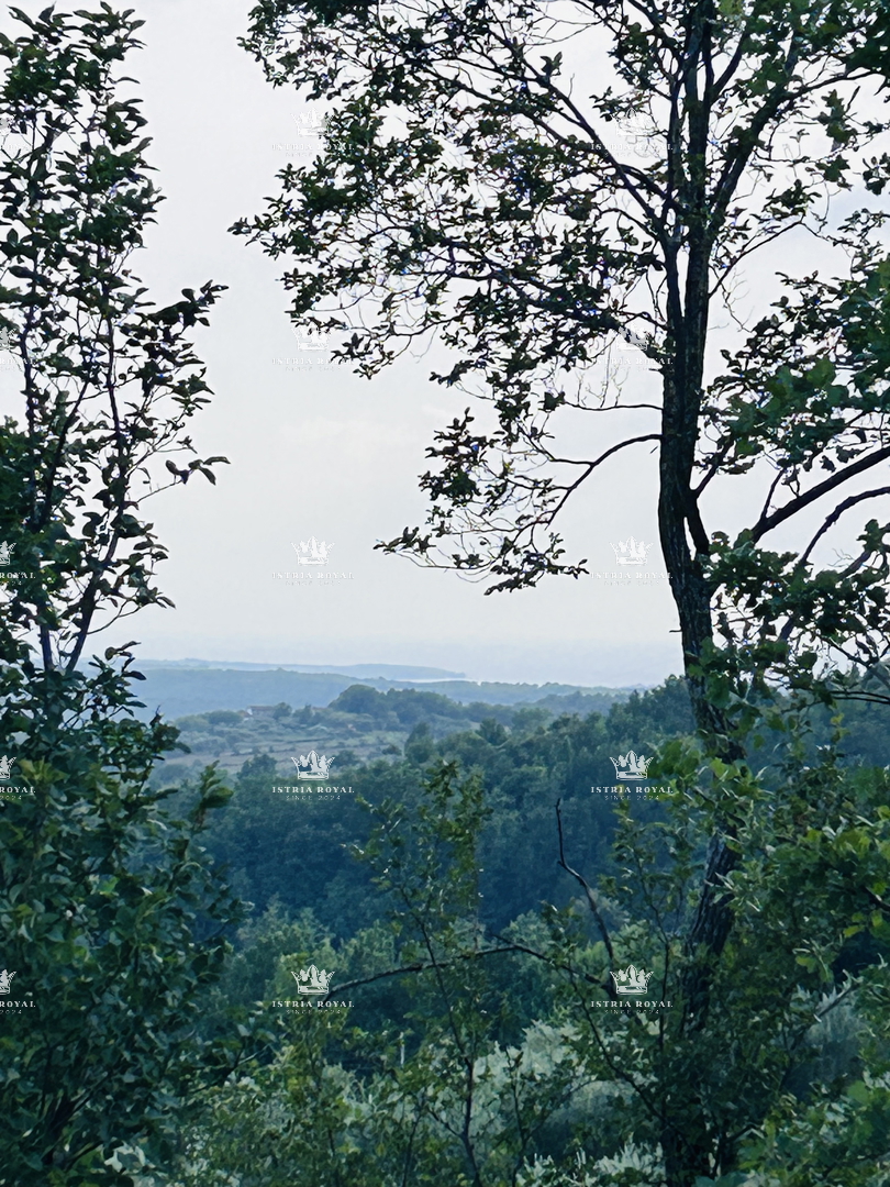 Istria, Krasica, terreno edificabile 2250 m2, vista mare, per la costruzione di più ville