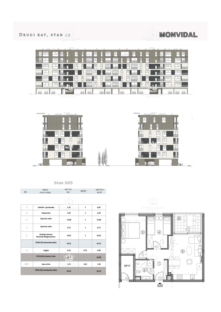 Istra, Pula, Monvidal, vendita di un moderno appartamento al 2° piano con posto auto e cantina, nuova costruzione, – "CHIAVE IN MANO".