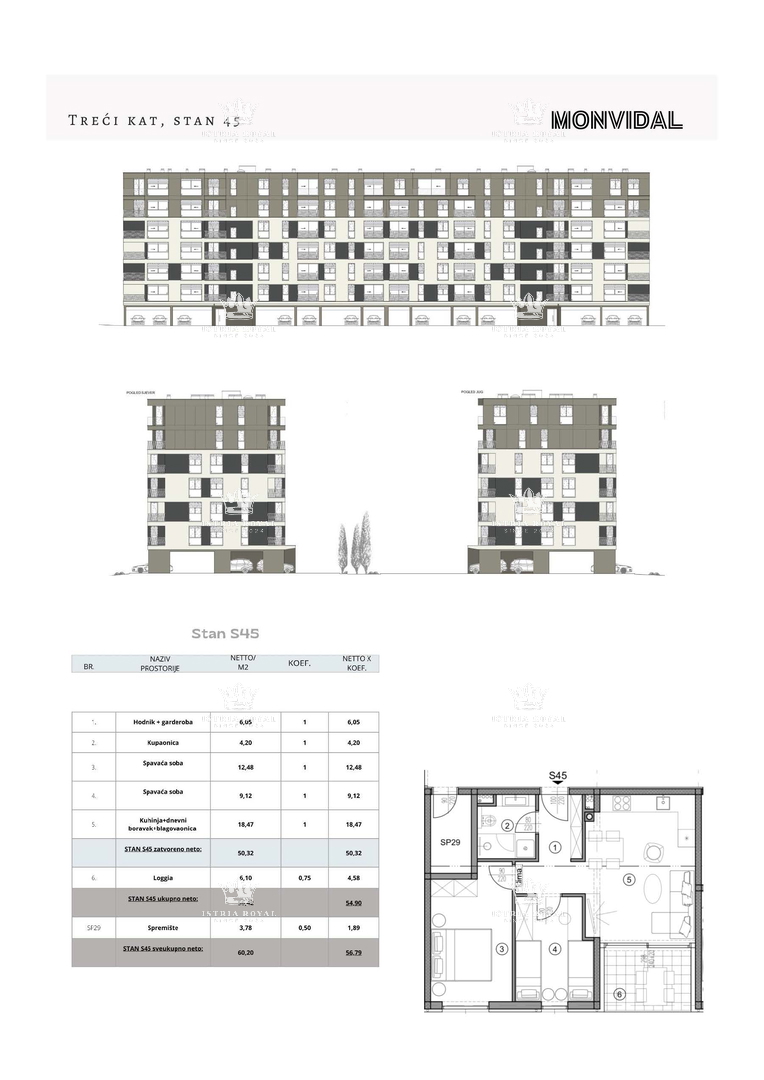 Istra, Pula, Monvidal, vendita di un appartamento moderno al 3° piano con posto auto e cantina, nuova costruzione, – &quot;CHIAVI IN MANO&quot;.