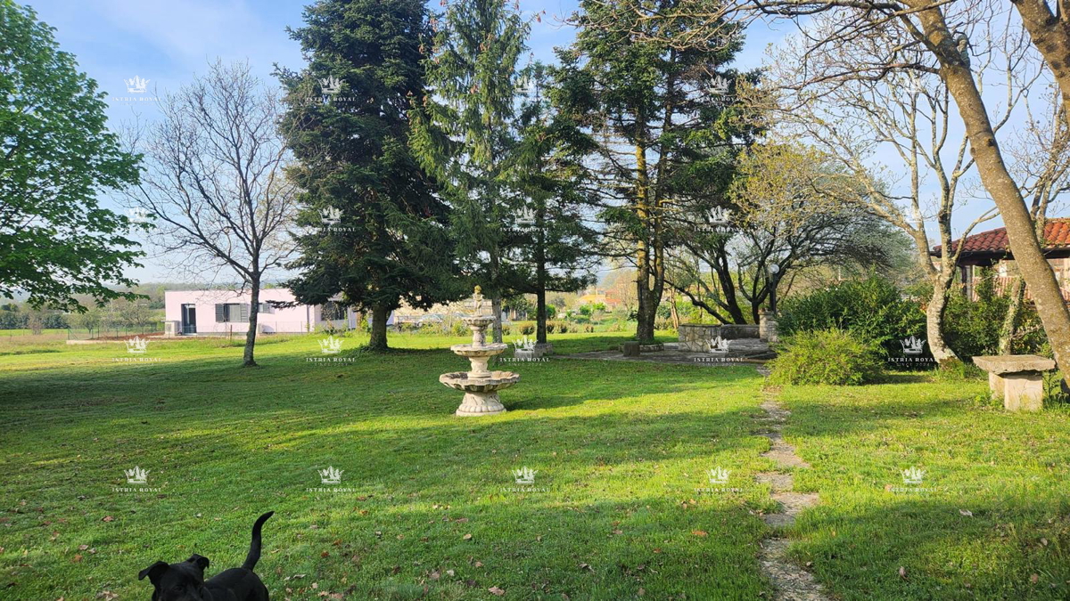 Villa unica isolata con 13.402 m² di terreno vicino a Labin – Due case, enoteca e vista sulla natura.