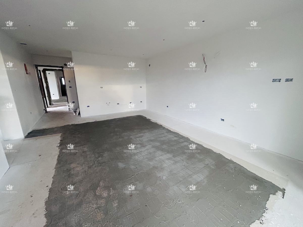 Umag, appartamento 66m2, 2 camere da letto + soggiorno, vista mare, posto auto, terrazza